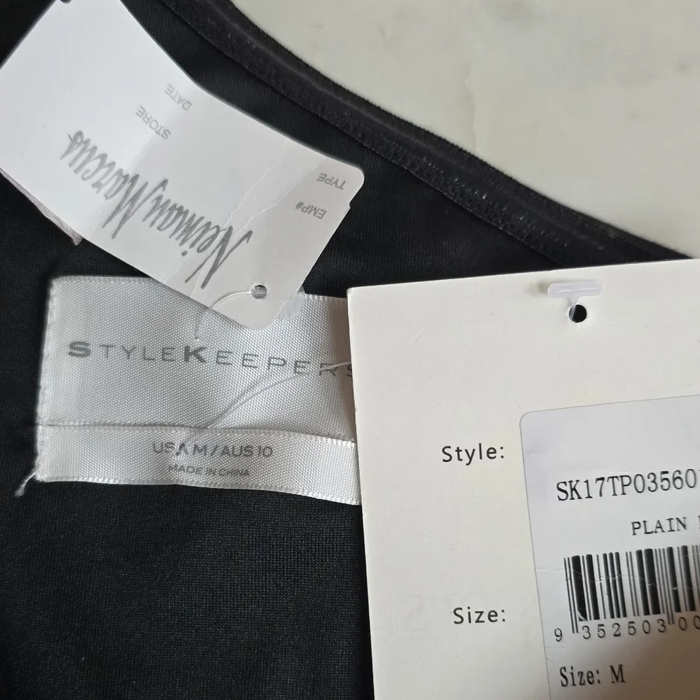 NWT Jet Black Luxe One Sleeve Shoulder Top Size US Medium AUS10 - Picture 8 of 12